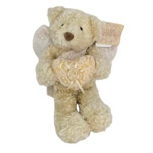 Russ Berrie Harmony Teddy Bear NWT‎ Vintage Plush Angel Wings Bears From Past